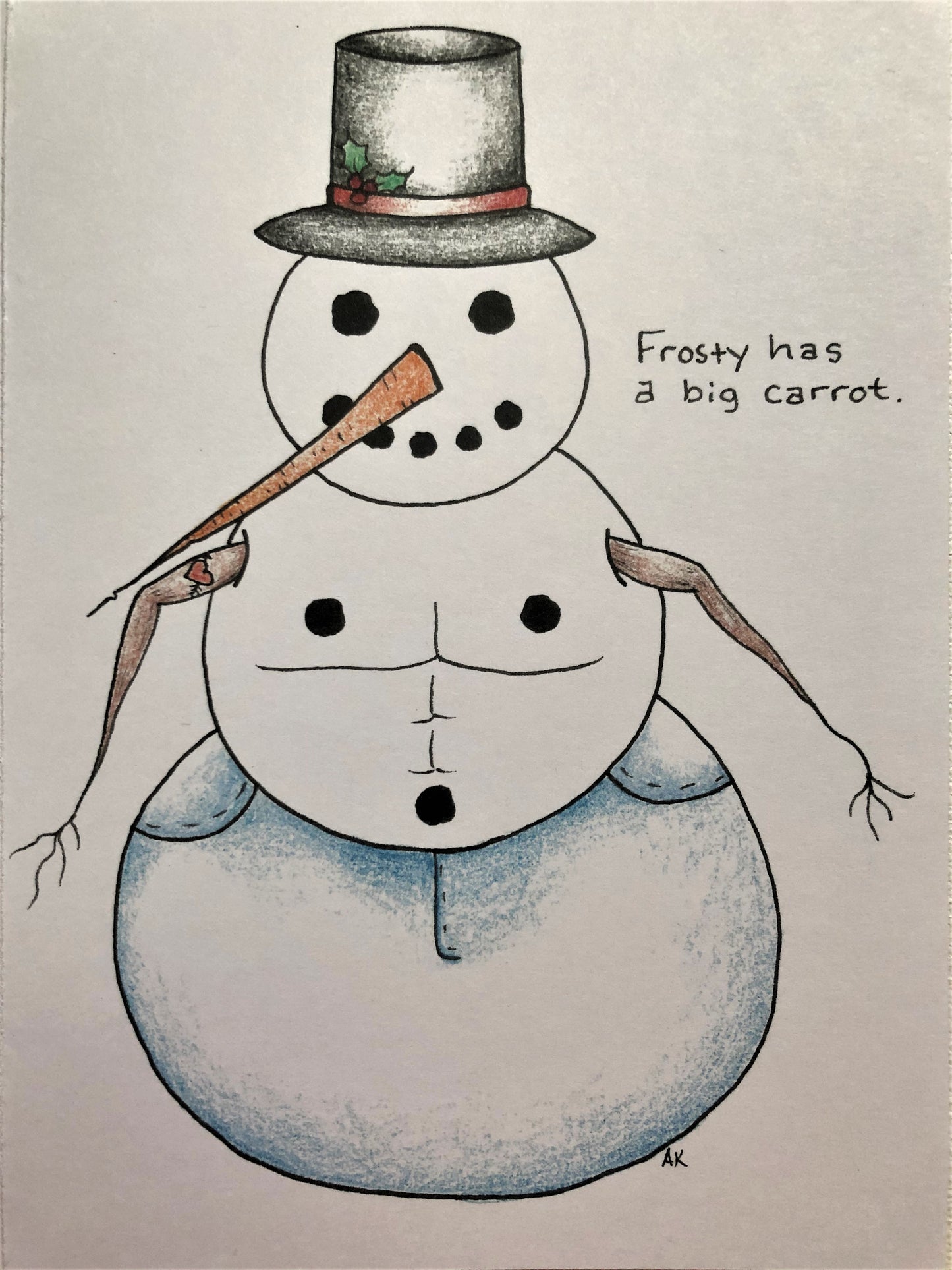 Frosty's Carrot Christmas Card